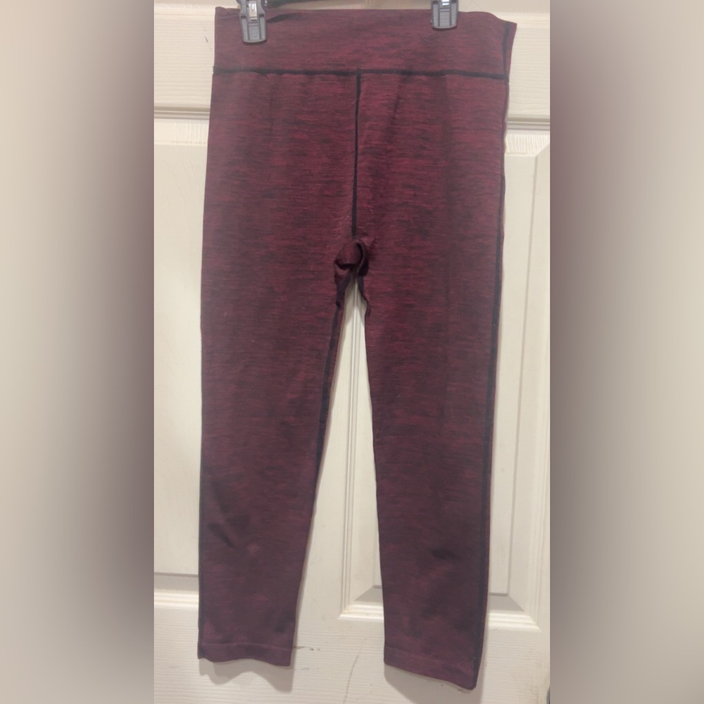 Heathered Burgundy high-waisted leggings  #leggings #activewear #gym